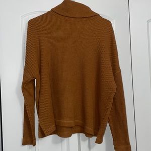Burnt yellow/orange long sleeve turtle neck sweater